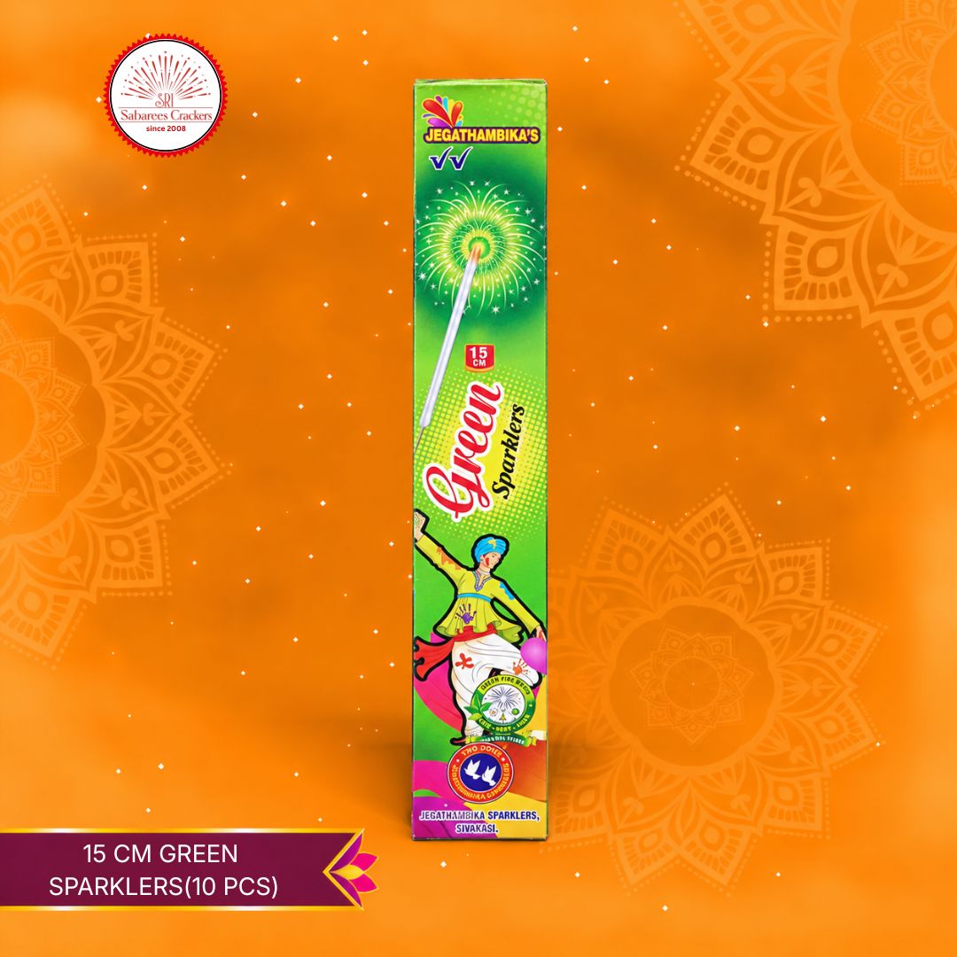 15 cm Green Sparklers